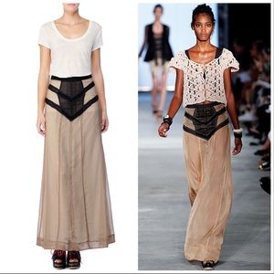 Rag & Bone Lafone Silk Corset Maxi Skirt sz 0
